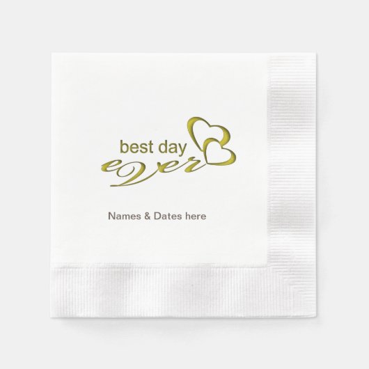 Bruiloft Party Papier Servet (Voorkant)