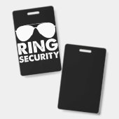 Bruiloft Party Ring Veiligheid Bruiloft Ring Badge (Voor- en achterkant)