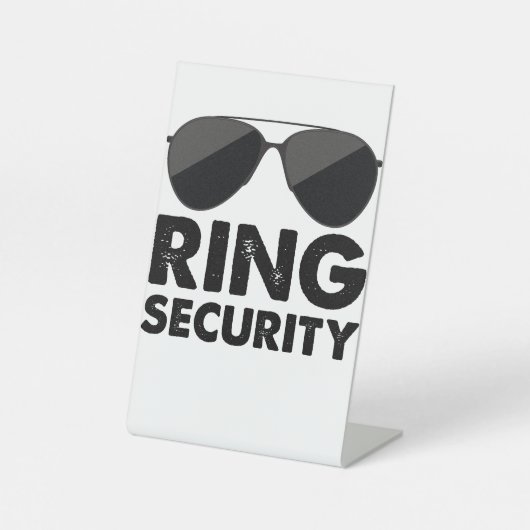 Bruiloft Party Ring Veiligheid Bruiloft Ring Reclamebord Met Voetstuk (Voorkant)