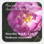 Bruiloft Party Uitnodiging Sticker (Voorkant)