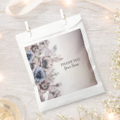 Bruiloft Party Waterverf Pastel Blauw Beige Flower Bedankzakje (Geknipt)