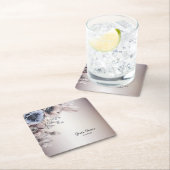 Bruiloft Party Waterverf Pastel Blauw Beige Flower Kartonnen Onderzetters (Insitu)