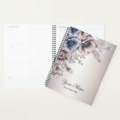 Bruiloft Party Waterverf Pastel Blauw Beige Flower Planner (Display)