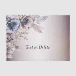 Bruiloft Party Waterverf Pastel Blauw Beige Flower Tissuepapier