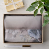 Bruiloft Party Waterverf Pastel Blauw Beige Flower Tissuepapier (Geschenk)