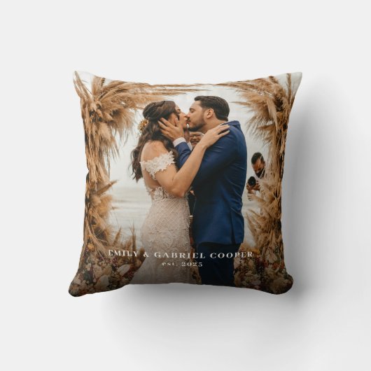 Bruiloft Pas getrouwd paar aandenken Kussen (Achterkant)