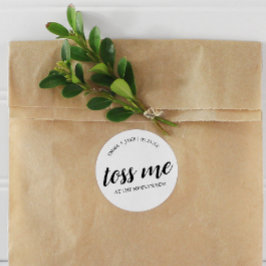 Bruiloft Pas getrouwd Toss Stickers met Namen en D