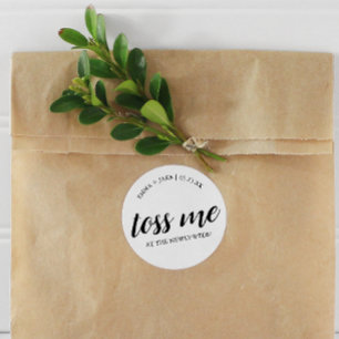 Bruiloft Pas getrouwd Toss Stickers met Namen en D