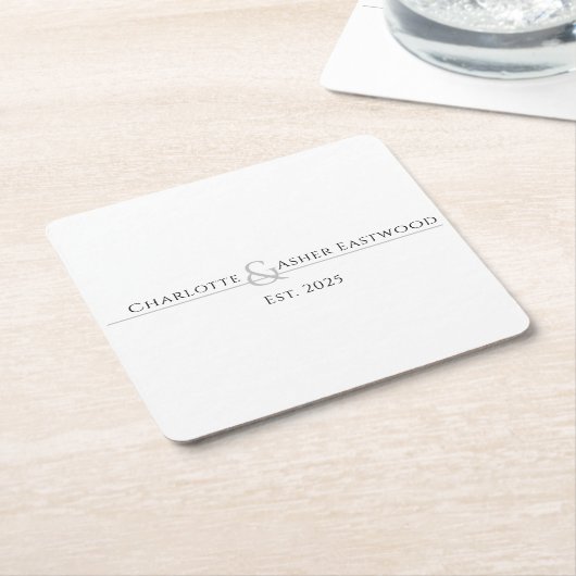 Bruiloft Passen getrouwd Kartonnen Onderzetters (Schuin)