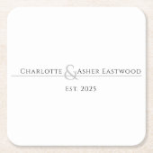 Bruiloft Passen getrouwd Kartonnen Onderzetters (Voorkant)