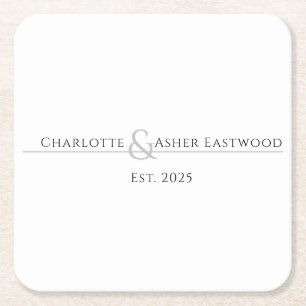 Bruiloft Passen getrouwd Kartonnen Onderzetters