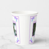 Bruiloft Periwinkle Thema Foto Papieren Bekers (Rechts)