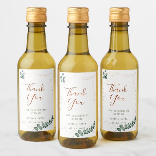 Bruiloft Personaliseer Fles Mini Wijn Label Wijn Etiket (Flessen)