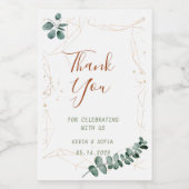 Bruiloft Personaliseer Fles Mini Wijn Label Wijn Etiket (Enkel label)