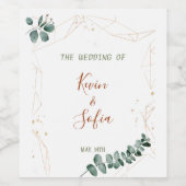 Bruiloft Personaliseer Fles Wijn Etiket (Enkel label)