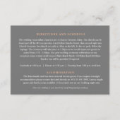 Bruiloft perzik boom bloesem De details plat Informatiekaartje (Achterkant)