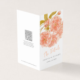 Bruiloft perzik boom bloesem evenementenschema en kaart