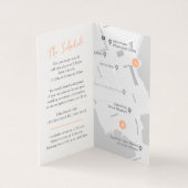 Bruiloft perzik boom bloesem evenementenschema en kaart (Binnen)