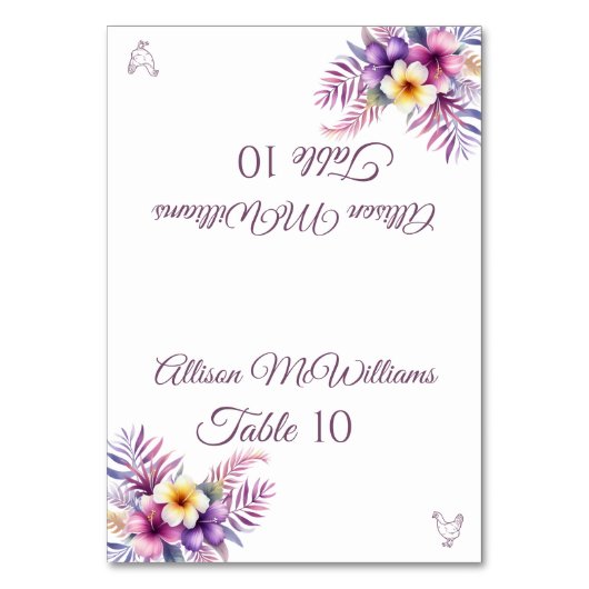 Bruiloft Plaats kaart-eiland Romance-Poultry- Kaart (Voorkant)