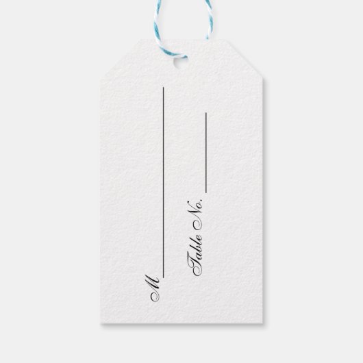 Bruiloft plaats kaart Labels Cadeaulabel (Achterkant)