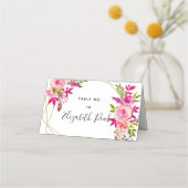 Bruiloft Plaats Kaart rozen Crystal Table Card Plaatskaartje (Voorkant)