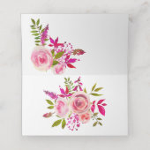 Bruiloft Plaats Kaart rozen Crystal Table Card Plaatskaartje (Binnenkant ongevouwen)