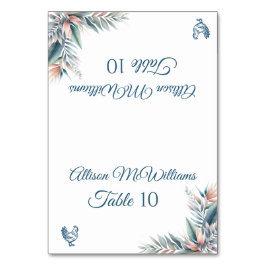 Bruiloft Plaats kaart-Tropische Droom-Pluimvee- Kaart