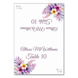 Bruiloft Plaats kaart-Waterverf Island Romance-Mea Kaart