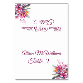 Bruiloft Plaats kaart-Waterverf Tropische Bliss-Me Kaart