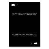 Bruiloft Plaats kaarten-Pork Icon-Zwart en Wit Kaart (Voorkant)