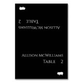 Bruiloft Plaats kaarten-Pork Icon-Zwart en Wit Kaart (Voorkant)