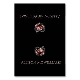 Bruiloft plaats kaarten—Roos met een hart Kaart