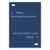 Bruiloft Plaats kaarten-Varkenspictogram-Donkerbla Kaart (Voorkant)