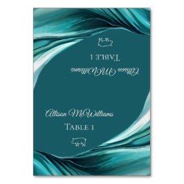 Bruiloft plaats kaarten-Varkenspictogram-Emerald G Kaart