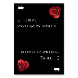 Bruiloft plaats kaarten-Varkenspictogram-hart vorm Kaart