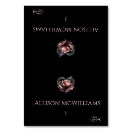 Bruiloft Plaats kaarten-Vis Icon-Roos met Hart Kaart