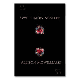 Bruiloft plaats kaarten-vlees icoon-hart gevormd R Kaart