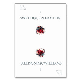 Bruiloft plaats kaarten-vlees icoon-hart gevormd R Kaart