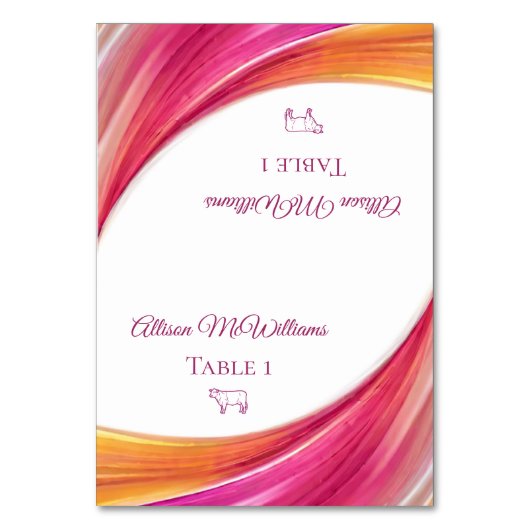 Bruiloft plaats kaarten-vlees icoon- kaart (Voorkant)