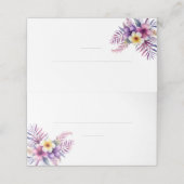 Bruiloft Plaats kaarten-Waterverf Island Romance- Plaatskaartje (Buitenkant ongevouwen)