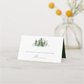Bruiloft plaatskaart Rustic Pine Forest Plaatskaartje (Voorkant)