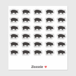 Bruiloft plaatskaart varkensvlees maaltijd menu ke sticker