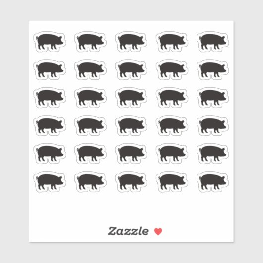 Bruiloft plaatskaart varkensvlees maaltijd menu ke sticker (Vel)