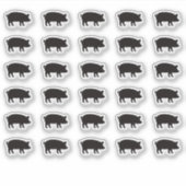 Bruiloft plaatskaart varkensvlees maaltijd menu ke sticker (Voorkant)