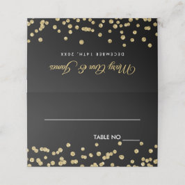 Bruiloft Plaatskaarten Gouden Faux Glitter Confett Plaatskaartje
