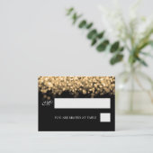 Bruiloft Plaatskaarten gouden lichten Plaatskaartje (Staand voorkant)