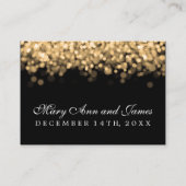 Bruiloft Plaatskaarten gouden lichten Plaatskaartje (Achterkant)