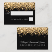 Bruiloft Plaatskaarten gouden lichten Plaatskaartje (Voorkant / Achterkant)