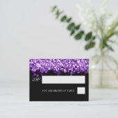 Bruiloft Plaatskaarten Paarse Lichten Plaatskaartje (Staand voorkant)