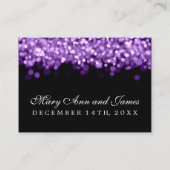 Bruiloft Plaatskaarten Paarse Lichten Plaatskaartje (Achterkant)